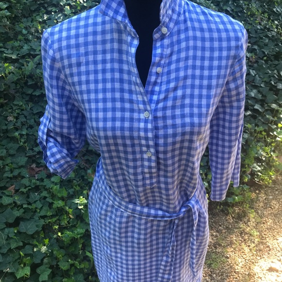 J. Mclaughlin Blue/White Shirt Dress